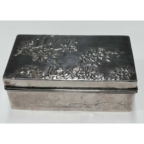 159 - A twentieth-century Aesthetic style box, apparently unmarked, possibly Japanese, the wooden body mou... 