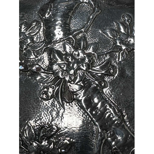 159 - A twentieth-century Aesthetic style box, apparently unmarked, possibly Japanese, the wooden body mou... 