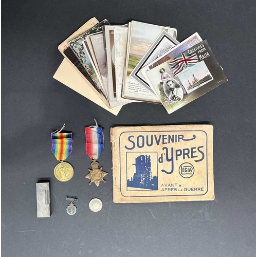 160 - A British WWI 1914-1915 star medal, awarded to J.F. MCFADYEN, STO. 1, R.N., a Victory medal awarded ... 