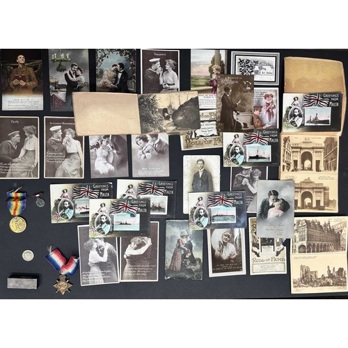 160 - A British WWI 1914-1915 star medal, awarded to J.F. MCFADYEN, STO. 1, R.N., a Victory medal awarded ... 