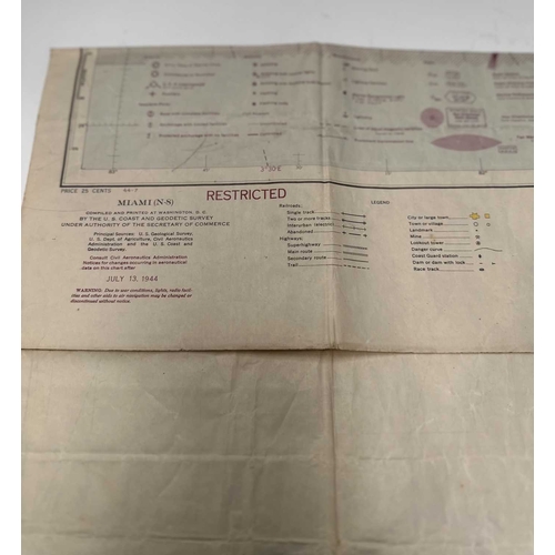 169 - Of American military interest a Miami (N.8) Sectional Aeronautical Chart, including details of 'acti... 