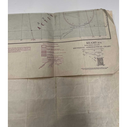 169 - Of American military interest a Miami (N.8) Sectional Aeronautical Chart, including details of 'acti... 