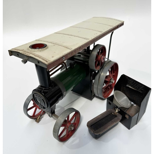 173 - A Mamod TE1A steam engine with drive stick/ steering rod l: 25.5cm, h: 17cm