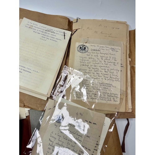 195 - Correspondence both to and from the Royal House of Mewar, marked 'Secret' and 'Confidential': a coll... 