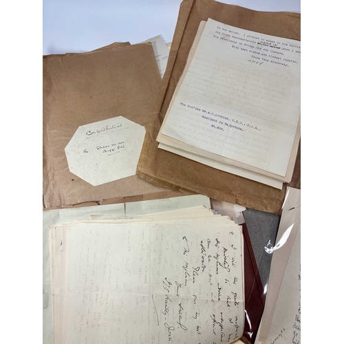 195 - Correspondence both to and from the Royal House of Mewar, marked 'Secret' and 'Confidential': a coll... 