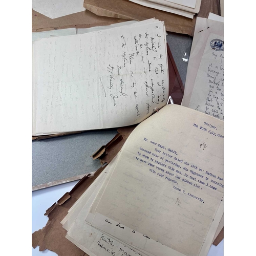 195 - Correspondence both to and from the Royal House of Mewar, marked 'Secret' and 'Confidential': a coll... 