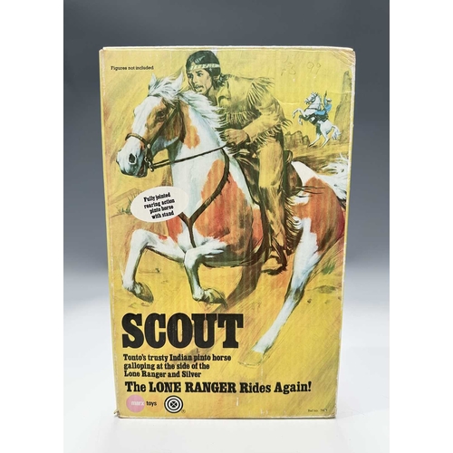 198 - A Marx toy 'Scout' - Tonto's trusty Indian pinto horse, also a 'Wembley' Six hole golf set, both box... 