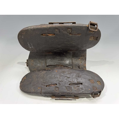 255 - Two Himalayan pony saddles, Mustang, on the Nepal/Tibet border, late 19th/early 20th century, carved... 