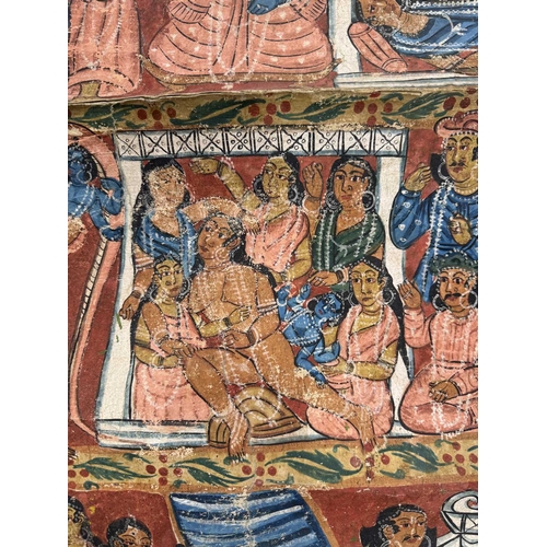 256 - A didactic pictorial Indian scroll, 19th or early 20th century, Calcutta, likely illustrating the Ra... 