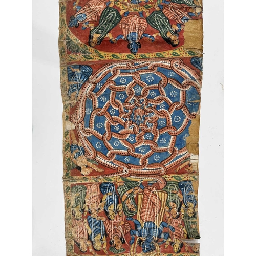 256 - A didactic pictorial Indian scroll, 19th or early 20th century, Calcutta, likely illustrating the Ra... 