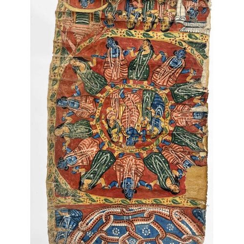 256 - A didactic pictorial Indian scroll, 19th or early 20th century, Calcutta, likely illustrating the Ra... 