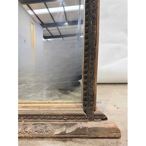 270 - A Nepalese carved wooden window frame salvaged from a noble or royal palace, Kathmandu Valley, 17th ... 