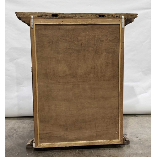 270 - A Nepalese carved wooden window frame salvaged from a noble or royal palace, Kathmandu Valley, 17th ... 