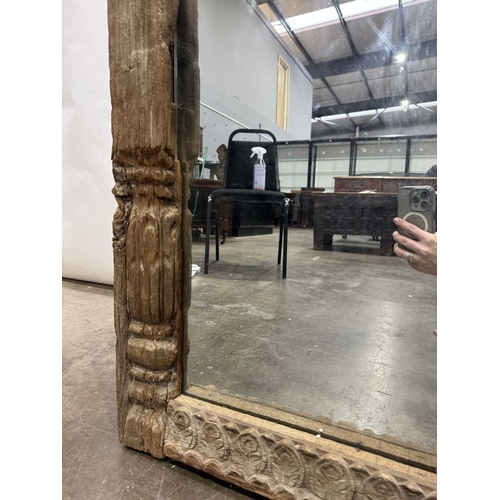 272 - A Nepalese carved wooden window frame salvaged from a noble or royal palace, Kathmandu Valley, 18th ... 