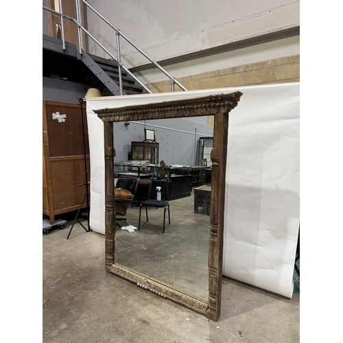 272 - A Nepalese carved wooden window frame salvaged from a noble or royal palace, Kathmandu Valley, 18th ... 