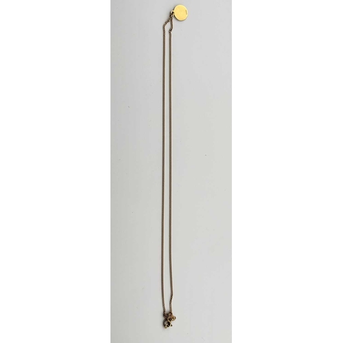 446 - An 18ct gold pendant of The Virgin Mary on a chain, weight 5.5grams