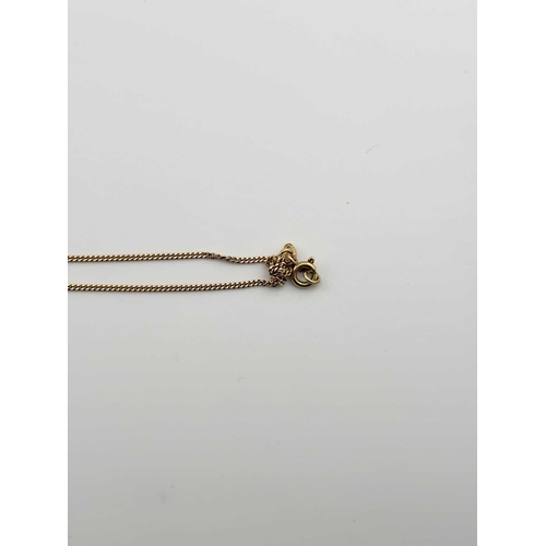 446 - An 18ct gold pendant of The Virgin Mary on a chain, weight 5.5grams