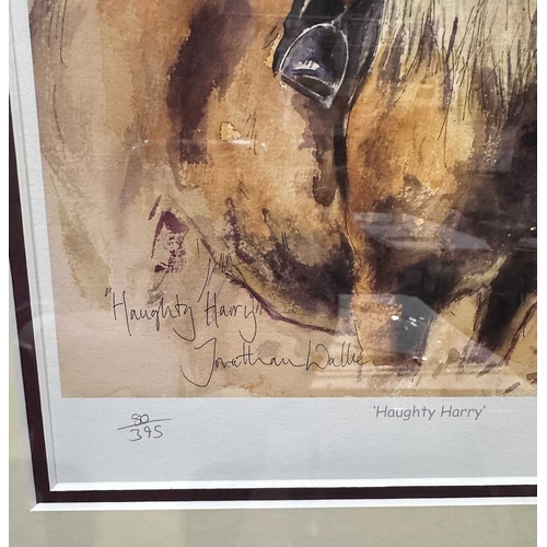 467 - Jonathan Walker (British 1966-) 'Haughty Harry' an humorous print of a fox in hunting attire riding ... 