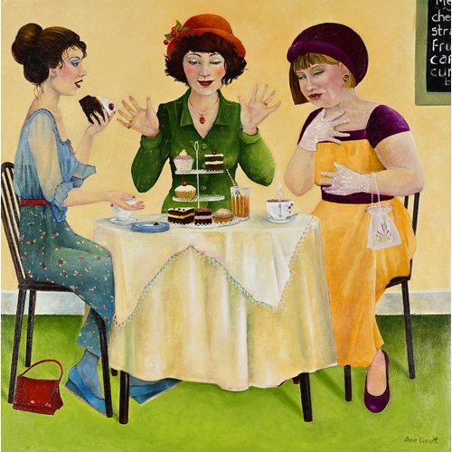 472 - Rosie Lippett (British, 20th/21st Century), The Present, signed l.r., dated 2011 verso, oil on board... 