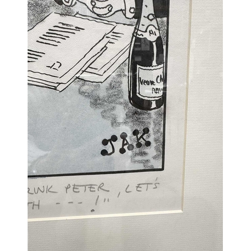 474 - JAK (Raymond Allen Jackson) (British, 1927-1997), three political cartoons of the Thatcher cabinet, ... 