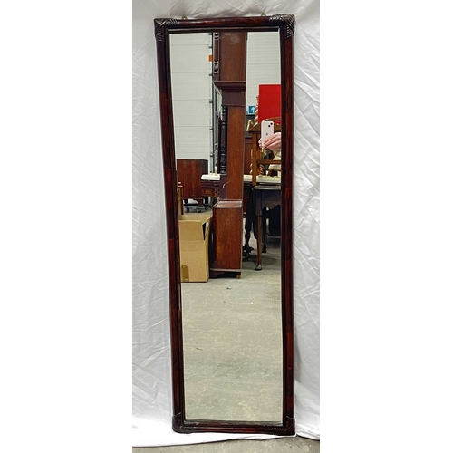 562 - A rattan, cane and bamboo bedroom suite consisting of a chest of drawers, bedside table, chair and m... 