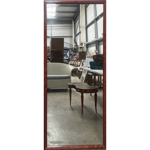 572 - A small Georgian style mahogany Bevan Funnell 'S' shaped wine table with embossed leather to the top... 