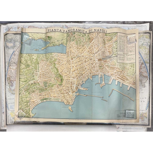 67A - A collection of cloth backed and paper maps relating to Europe and Great Britain, Southern Africa, T... 