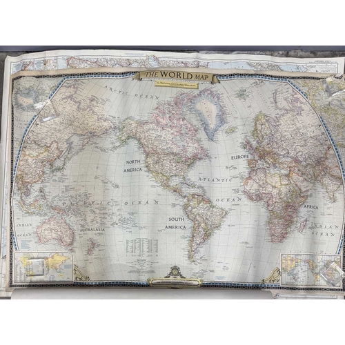 67A - A collection of cloth backed and paper maps relating to Europe and Great Britain, Southern Africa, T... 