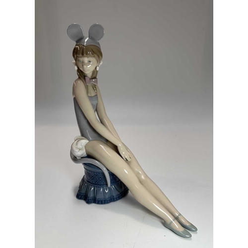 75 - Five Lladro/Nao figurines, including Bunny Girl, the largest 30cm high (5)