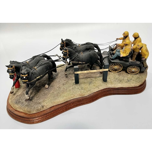 83 - A 'Border Fine Arts' resin sculpture entitled 'Teamwork' Carriage Racing, 236/500 by R. J. Ayres dep... 