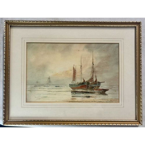 89 - William Edward James Dean (Royal Crown Derby Artist) (British, 1884-1956), a marine scene with fishi... 