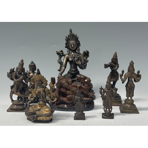 562 - A rattan, cane and bamboo bedroom suite consisting of a chest of drawers, bedside table, chair and m... 