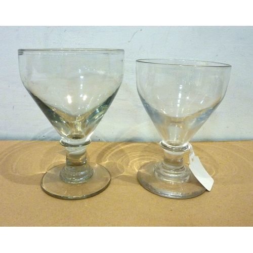 107 - Two late-Georgian Romer drinking glasses