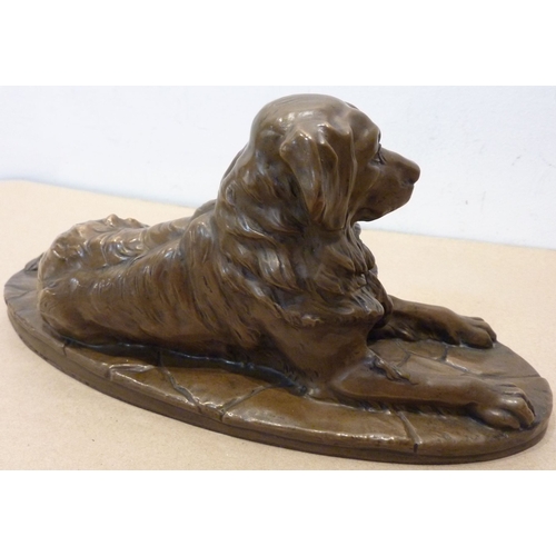 137 - A bronze-style model of a dog