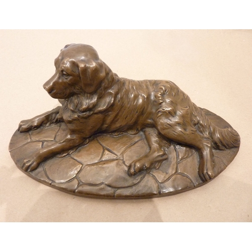 137 - A bronze-style model of a dog