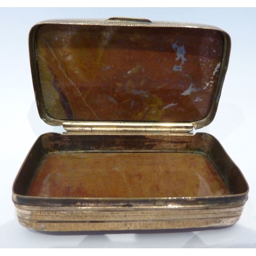 308 - A 19th century hardstone snuff box