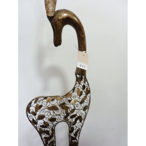 517 - An ornamental metal deer