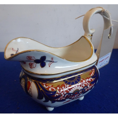 41 - A large early 19th Century Derby porcelain teapot hand gilded and decorated in the Imari palette tog... 