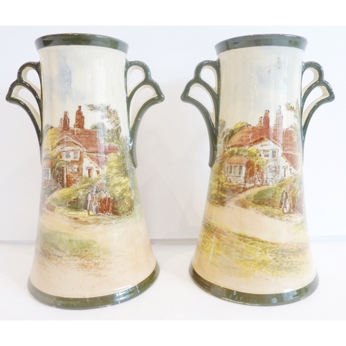 32 - A pair of Royal Doulton Seriesware vases