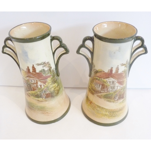 32 - A pair of Royal Doulton Seriesware vases