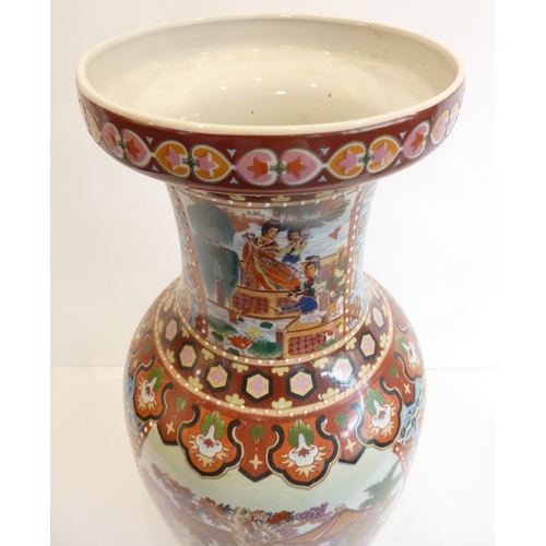 34 - An Oriental porcelain vase/umbrella stand