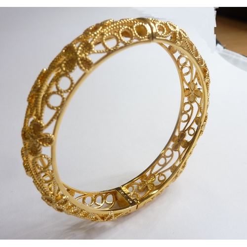 120 - Two 22-carat gold-plated bracelets