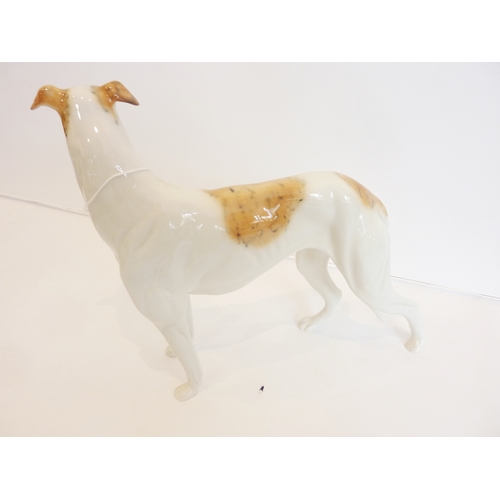 46 - Two porcelain greyhounds