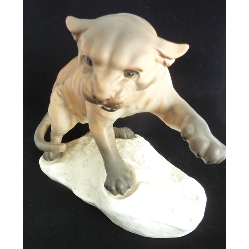 53 - A Beswick model, 'Cougar on Rock' (model no. 1702)