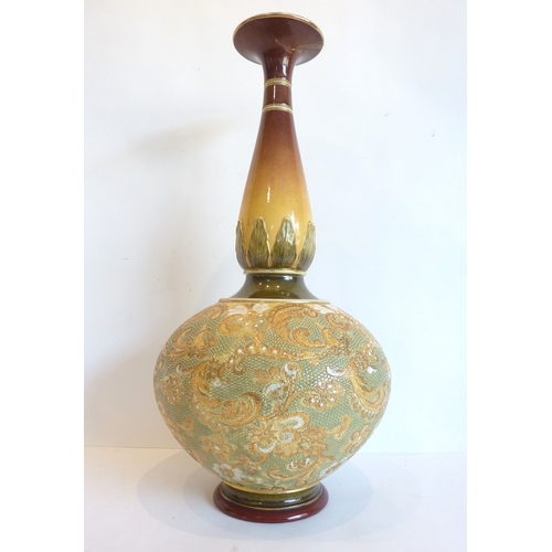 13 - A large decorative late 19th century Doulton vase