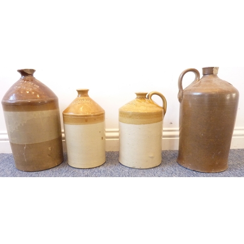 18 - A good selection of various stoneware flagons, jars etc.