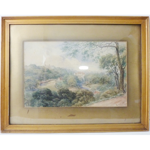 326 - Sophie Holmes (fl. 1886-1891), a large late 19th century country watercolour study, signed and dated... 