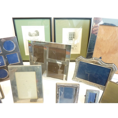 93 - A selection of silver photo frames etc.