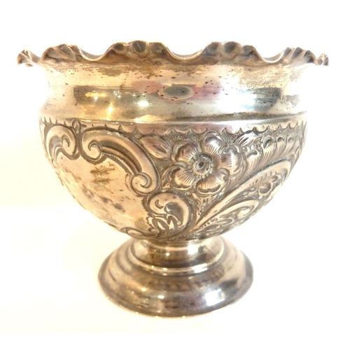 94 - An early 20th century hallmarked-silver circular sugar bowl