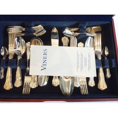 95 - A mahogany-cased 100-piece 'Viners' cutlery canteen